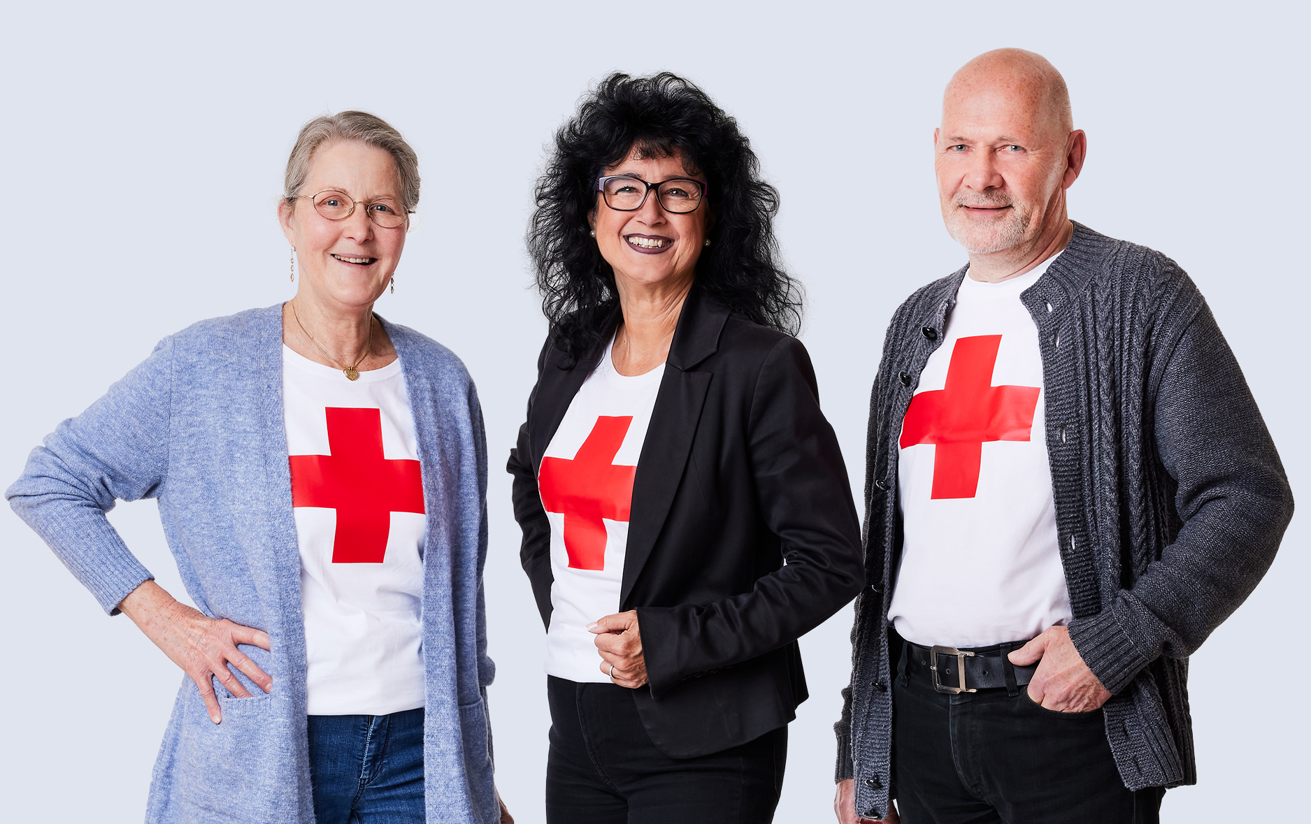 Drei Freiwillige vom SRK Kanton Luzern