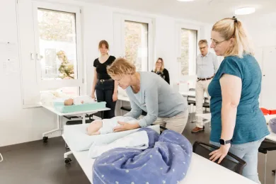 Eine Kurssituation aus der Säuglingspflege