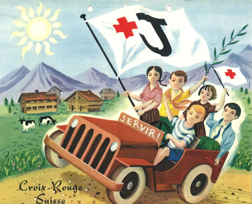 Archivbild eines Plakates zum Jugendrotkreuz